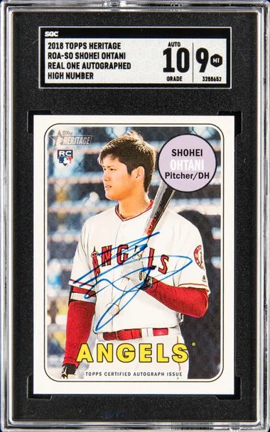 2018 Topps Heritage Real One Autographed - High Number Roa-So Shohei Ohtani #no-number card image