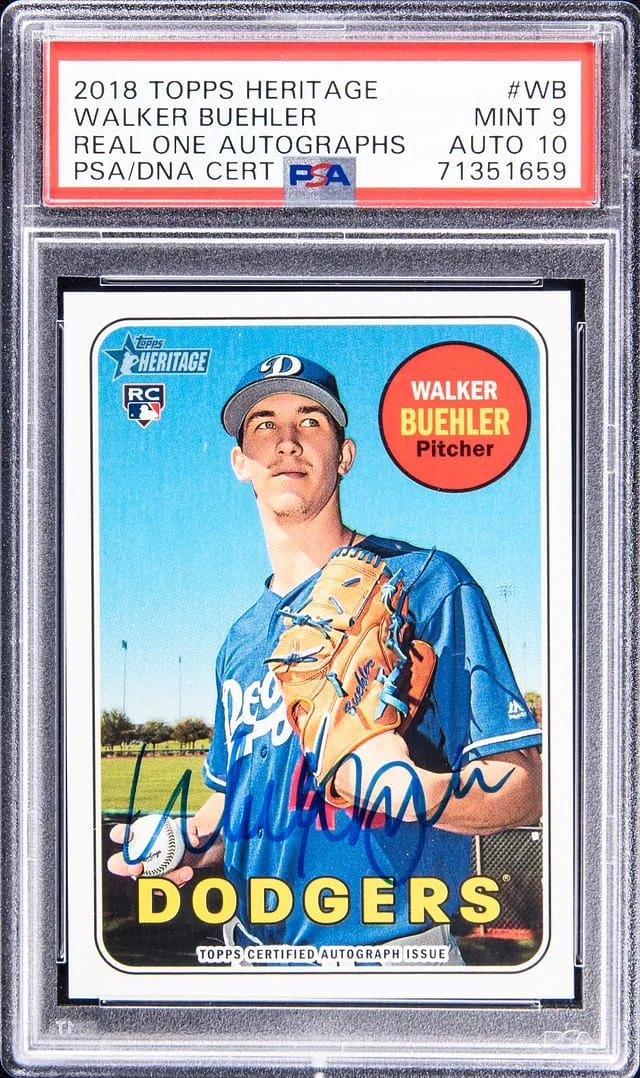 2018 Topps Heritage Real One Walker Buehler Autograph #ROA-WB card image
