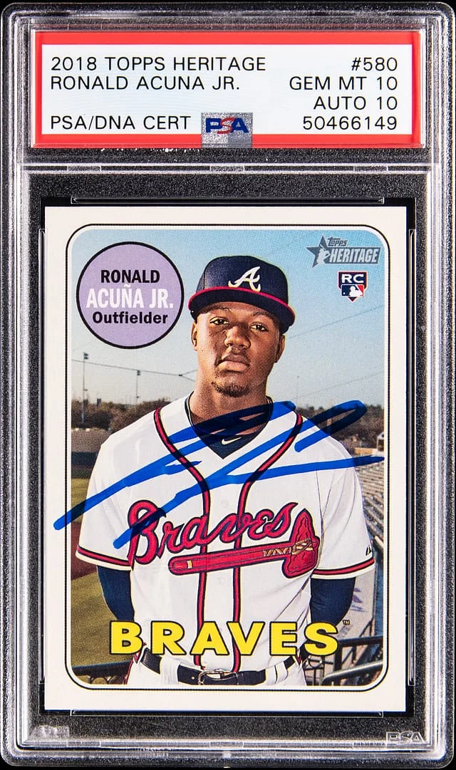 2018 Topps Heritage Ronald Acuna Jr. #580 card image