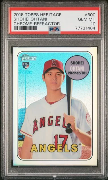 2018 Topps Heritage Shohei Ohtani Chrome-Refractor #600 card image
