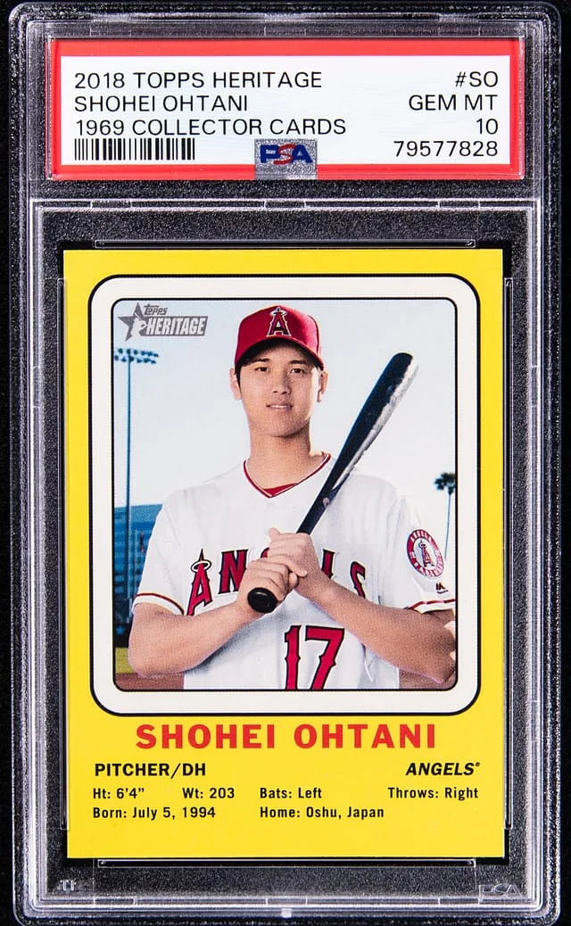 2018 Topps Heritage Shohei Ohtani 1969 Collector Cards #69CC-SO card image