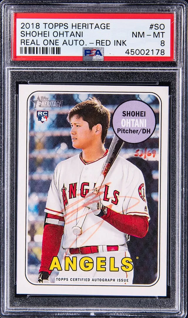 2018 Topps Heritage Shohei Ohtani Autograph #ROA-SO card image
