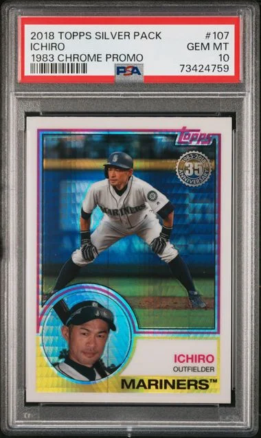 2018 Topps Ichiro Silver Pack 1983 Chrome Promo #107 card image