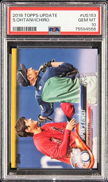 2018 Topps Ichiro/Shohei Ohtani Father's Day Blue #US153 card image