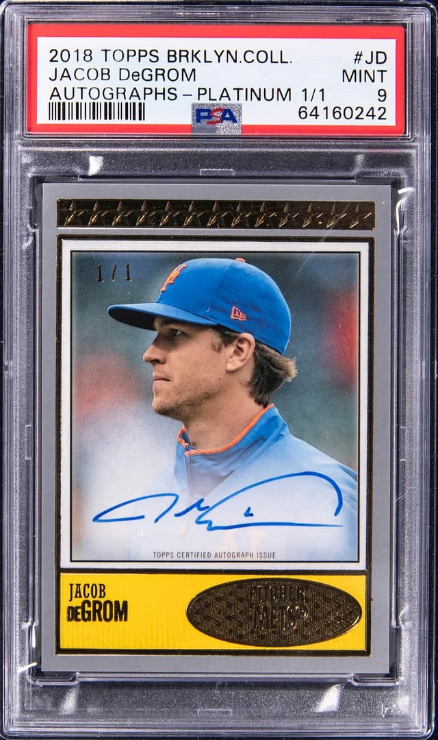 2018 Topps Jacob DeGrom Brooklyn Collection Autographs Platinum #BC1-JD card image