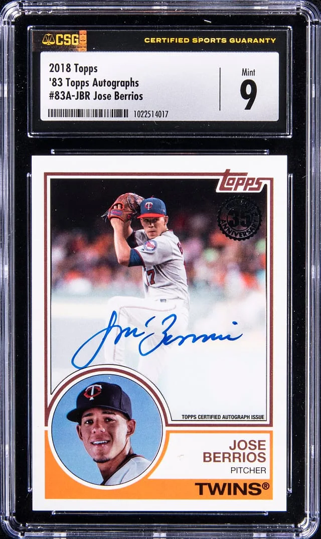2018 Topps Jose Berrios 1983 Topps Autograph #83A-JBR card image