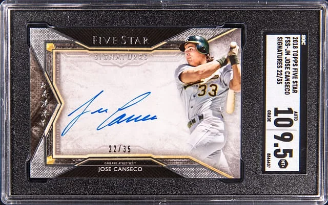 2018 Topps Jose Canseco Five Star Signatures #FSS-JN card image