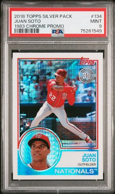 2018 Topps Juan Soto Silver Pack 1983 Chrome Promo #134 card image