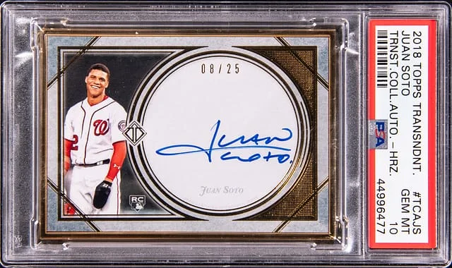 2018 Topps Juan Soto Transcendent Transcendent Collection Autograph Horizontal #TCA-JS card image