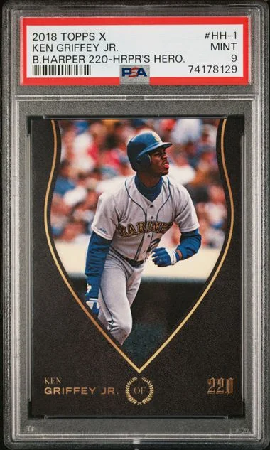 2018 Topps Ken Griffey Jr. X Bryce Harper 220 Harper's Heroes #HH-1 card image