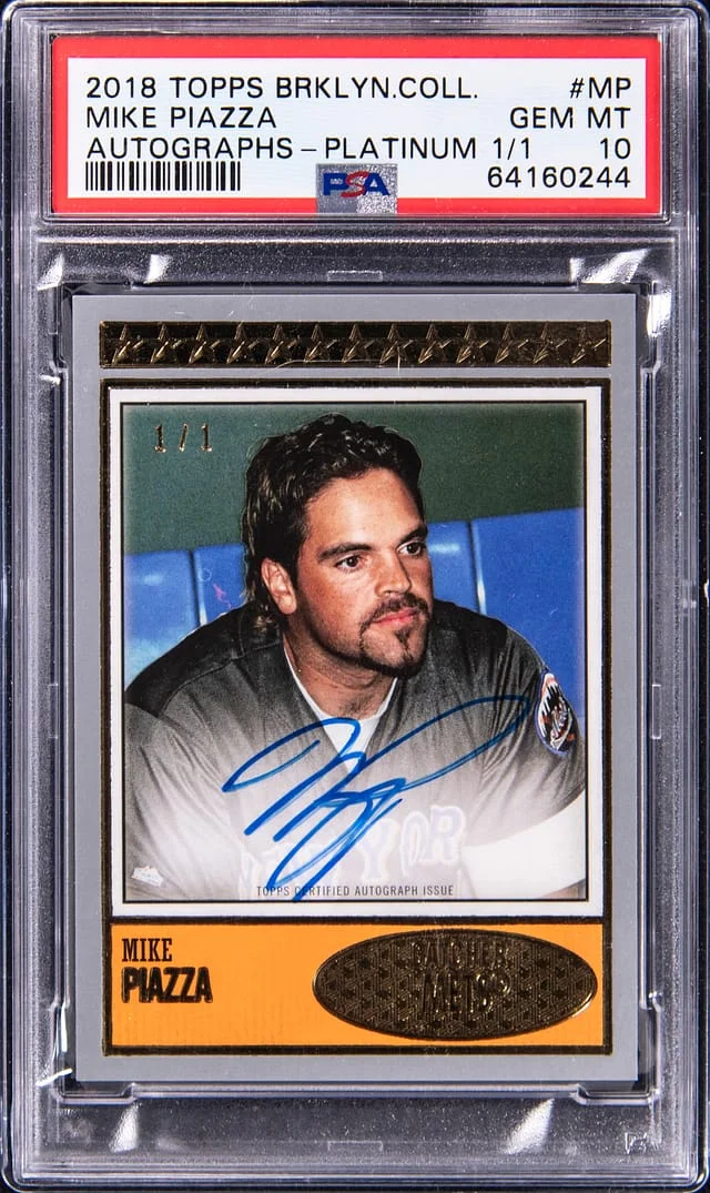2018 Topps Mike Piazza Brooklyn Collection Autographs Platinum #BC1-MP card image