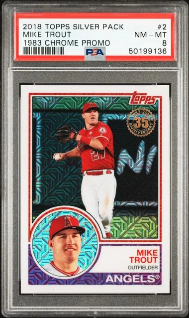2018 Topps Mike Trout Silver Pack 1983 Chrome Promo #2 card image