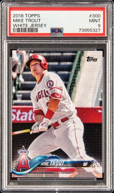 2018 Topps Mike Trout White Jersey #300 card image