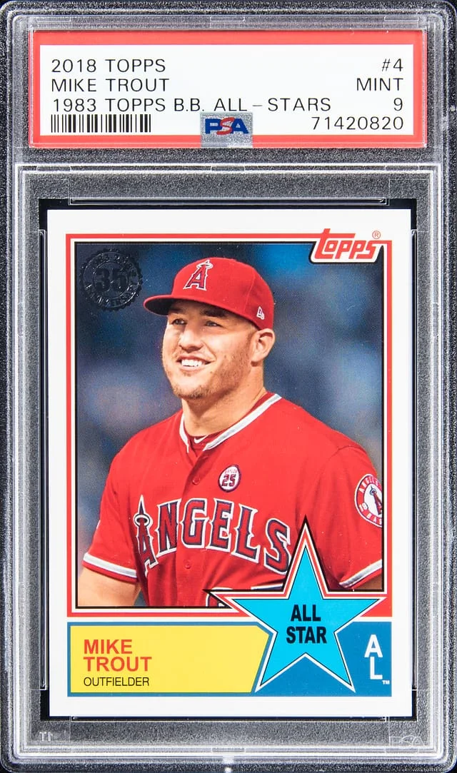 2018 Topps Mike Trout 1983 Topps B.B All-Stars #4 card image