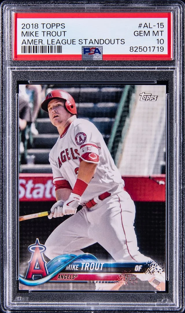 2018 Topps Mike Trout American League Stadouts #AL-15 card image