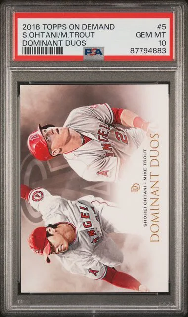 2018 Topps Mike Trout/Shohei Ohtani On Demand Dominant Duos #5 card image