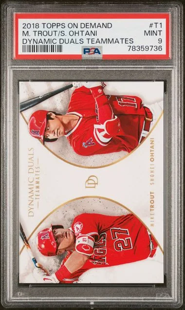 2018 Topps Mike Trout/Shohei Ohtani On Demand Dynamic Duals Teammates #T1 card image
