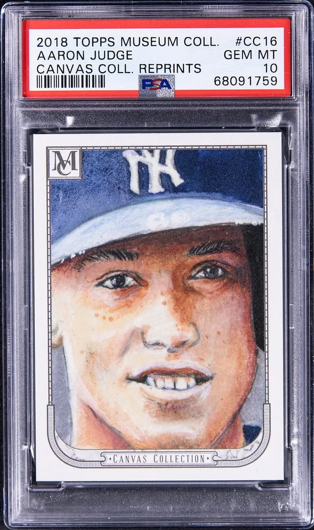 2018 Topps Museum Collection Aaron Judge Canvas Reprints #CC16 card image