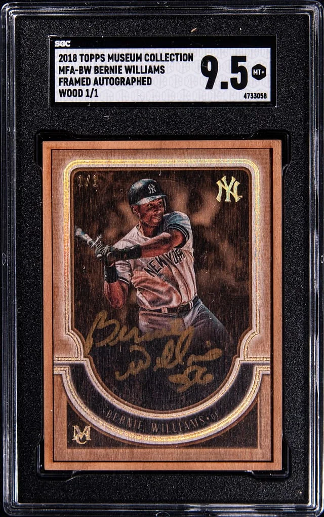 2018 Topps Museum Collection Bernie Williams Framed Autographed #MFA-BW card image