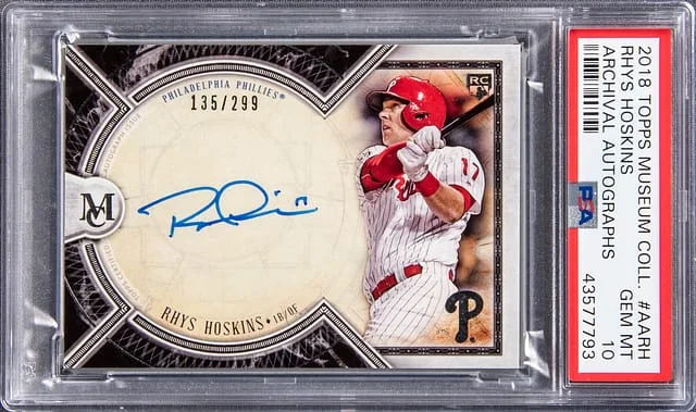 2018 Topps Museum Collection Rhys Hoskins Archival Autograph #AA-RH card image