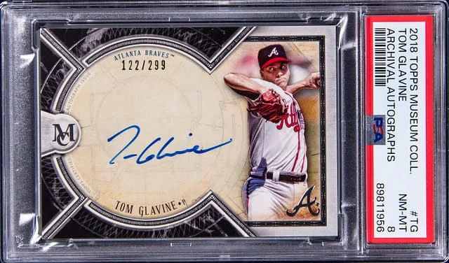 2018 Topps Museum Collection Tom Glavine Archival Autograph #AA-TG card image