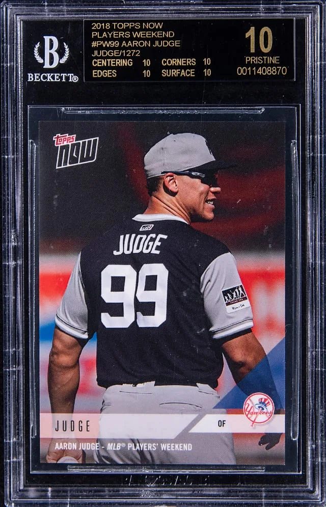 2018 Topps Now Aaron Judge Players Weekend #PW99 card image