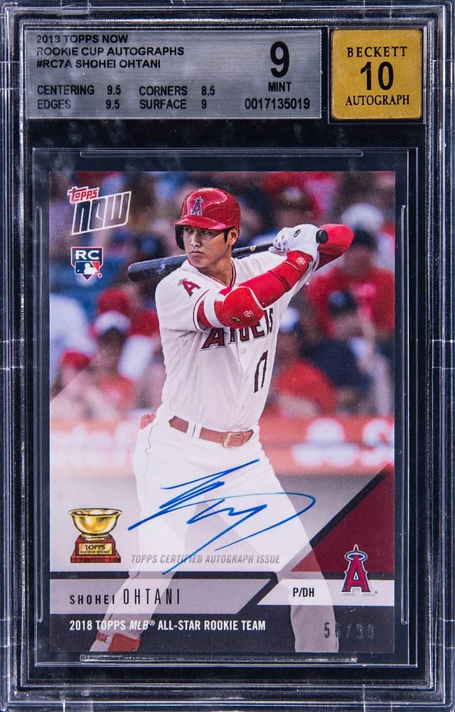 2018 Topps Now Cup Autographs #-7A Shohei Ohtani #no-number card image