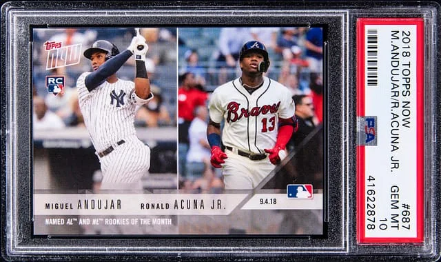 2018 Topps Now Miguel Andujar/Ronald Acuna Jr #687 card image