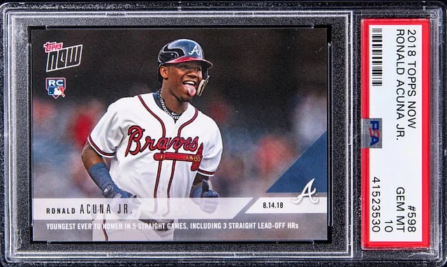 2018 Topps Now Ronald Acuna Jr #598 card image