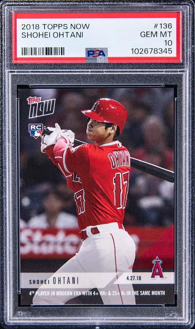 2018 Topps Now Shohei Ohtani #136 card image