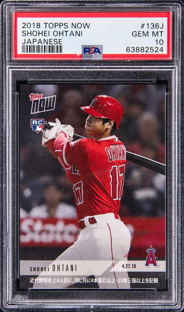 2018 Topps Now Shohei Ohtani Japanese #136J card image