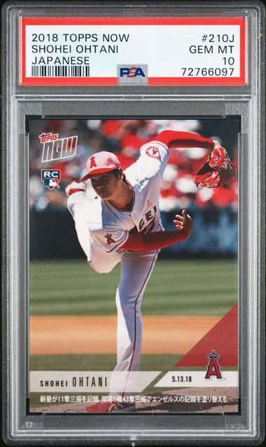 2018 Topps Now Shohei Ohtani Japanese #210J card image