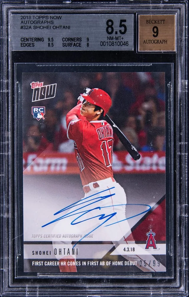 2018 Topps Now Shohei Ohtani Autograph #32A card image