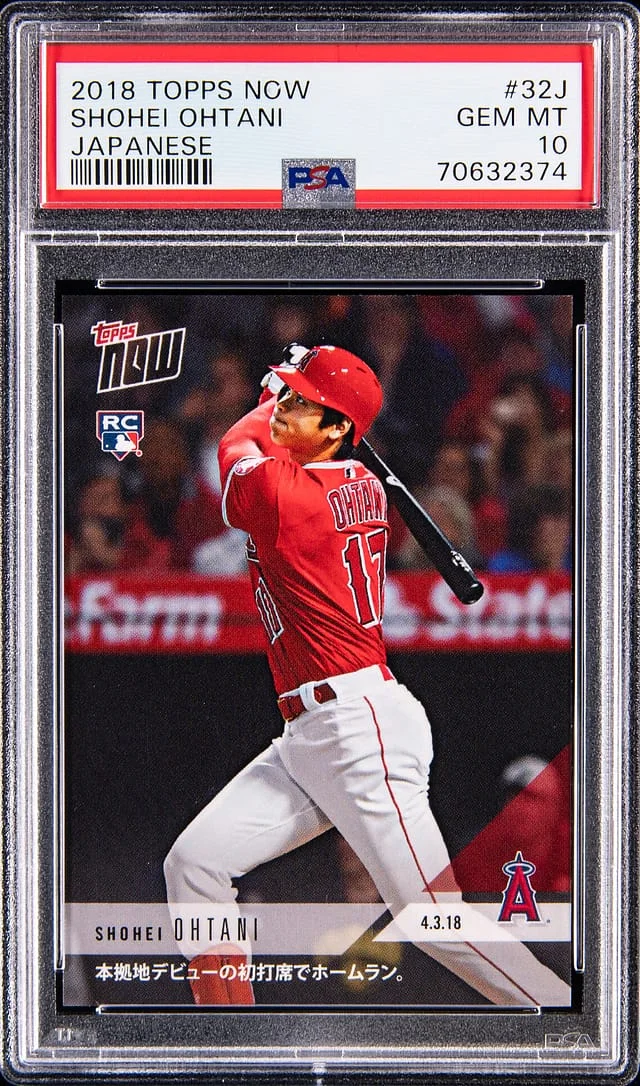 2018 Topps Now Shohei Ohtani Japanese #32J card image