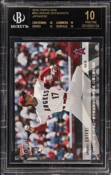 2018 Topps Now Shohei Ohtani Japanese #53J card image