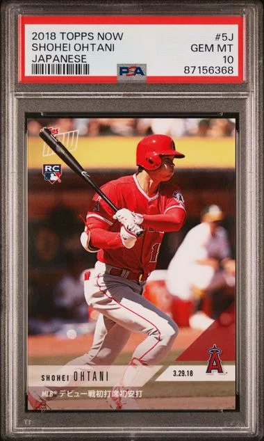 2018 Topps Now Shohei Ohtani Japanese #5J card image
