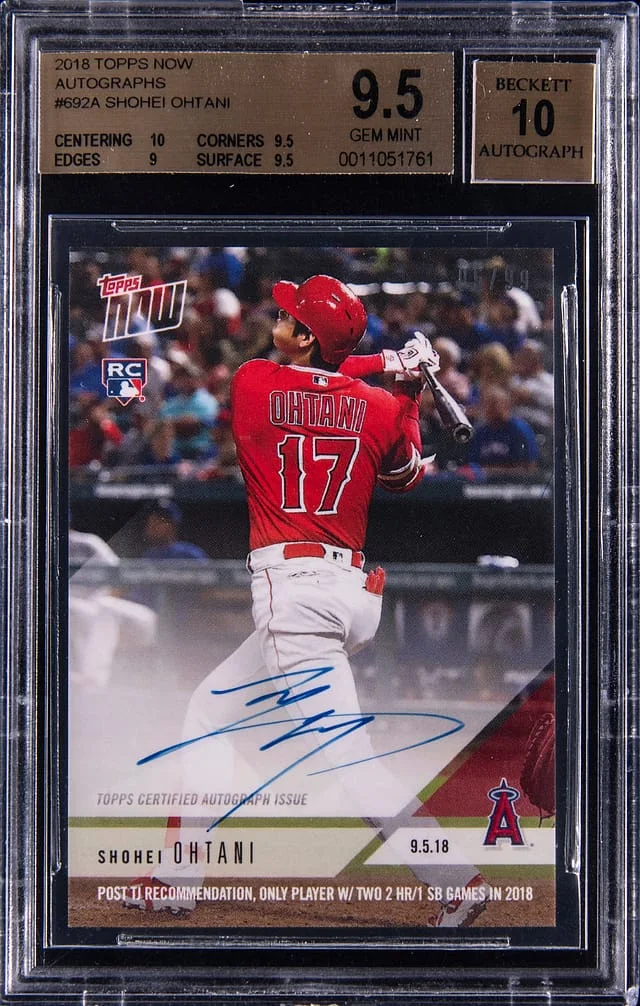 2018 Topps Now Shohei Ohtani Autograph #692A card image