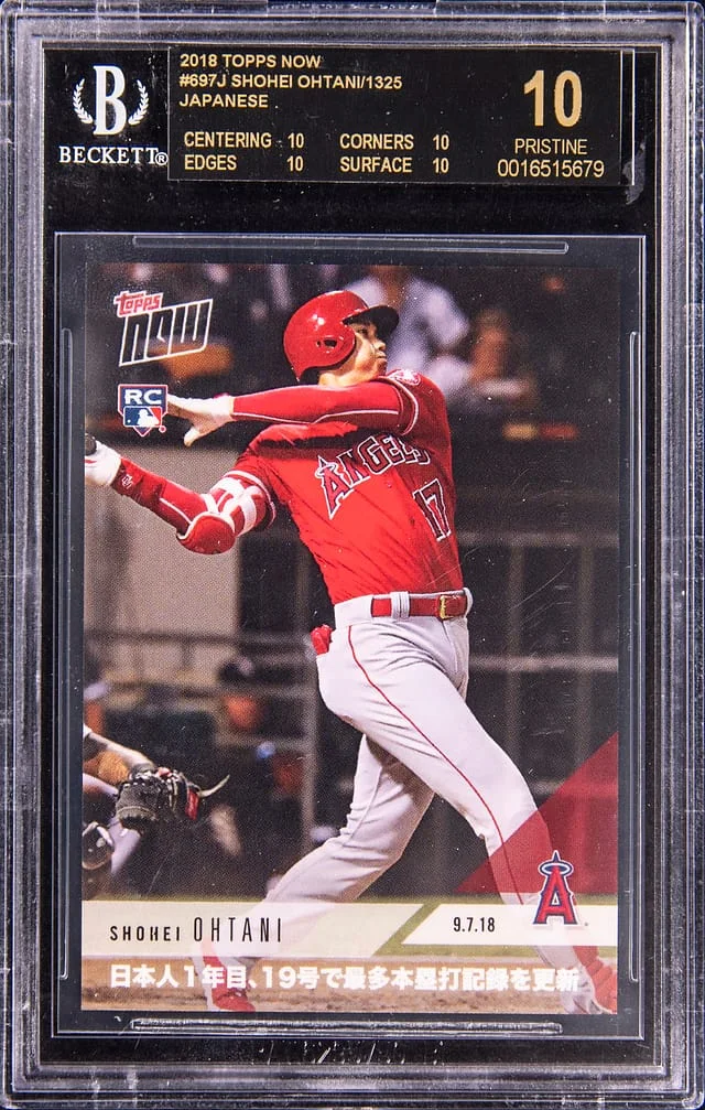2018 Topps Now Shohei Ohtani Japanese #697J card image
