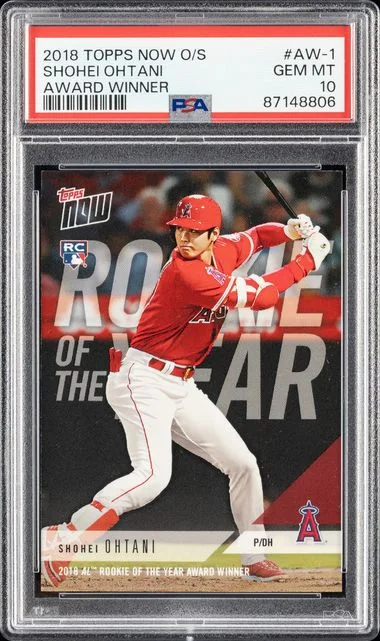 2018 Topps Now Shohei Ohtani Off-Season Award Winner #AW-1 card image