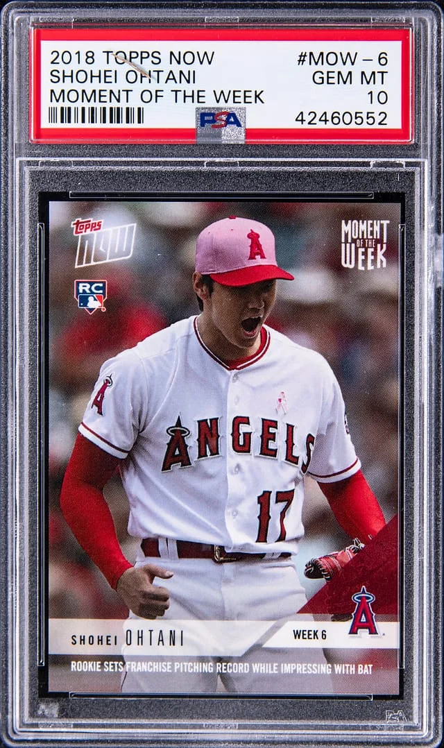 2018 Topps Now Shohei Ohtani Moment of The Week #MOW-6 card image