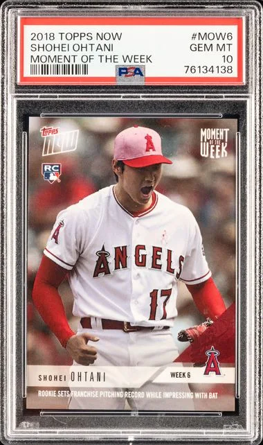 2018 Topps Now Shohei Ohtani Moment Of The Week #MOW6 card image