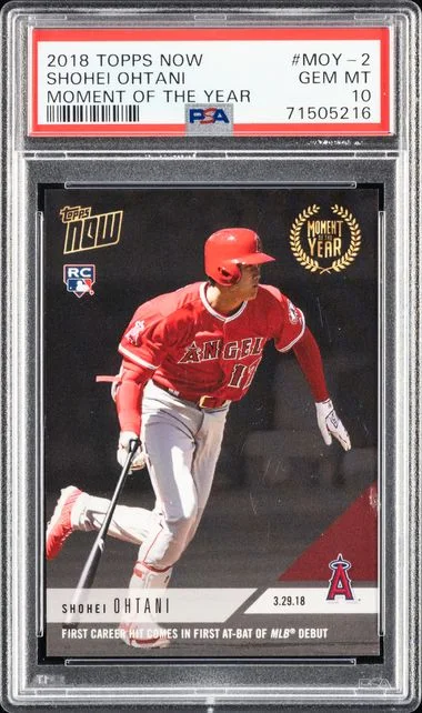 2018 Topps Now Shohei Ohtani Moment Of The Year #MOY-2 card image