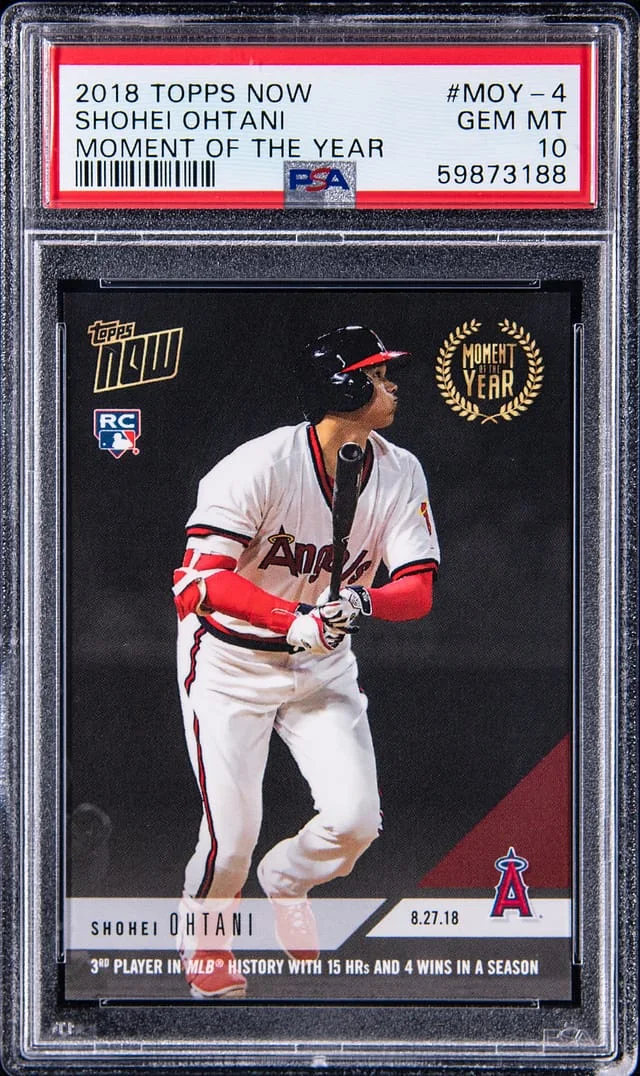 2018 Topps Now Shohei Ohtani Moment of the Year #MOY-4 card image