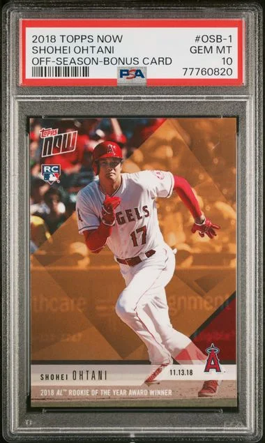 2018 Topps Now Shohei Ohtani Off-Season Bonus Card #OSB-1 card image