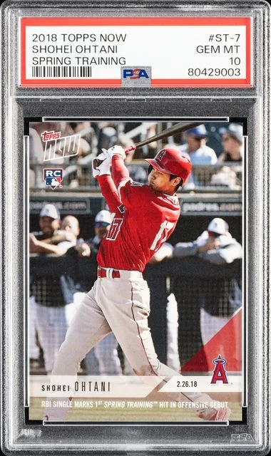 2018 Topps Now Shohei Ohtani Spring Training #ST-7 card image