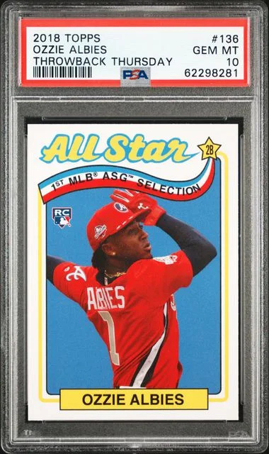 2018 Topps Ozzie Albies Throwback Thursday #136 card image