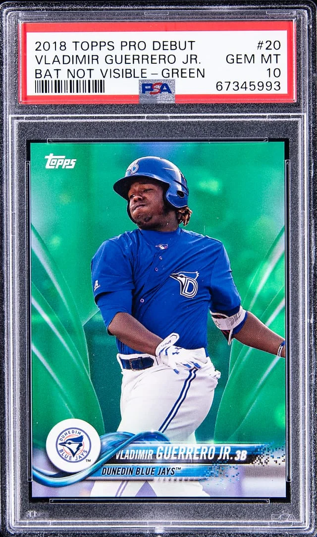 2018 Topps Pro Debut Vladimir Guerrero Jr. Bat Not Visible Green #20 card image