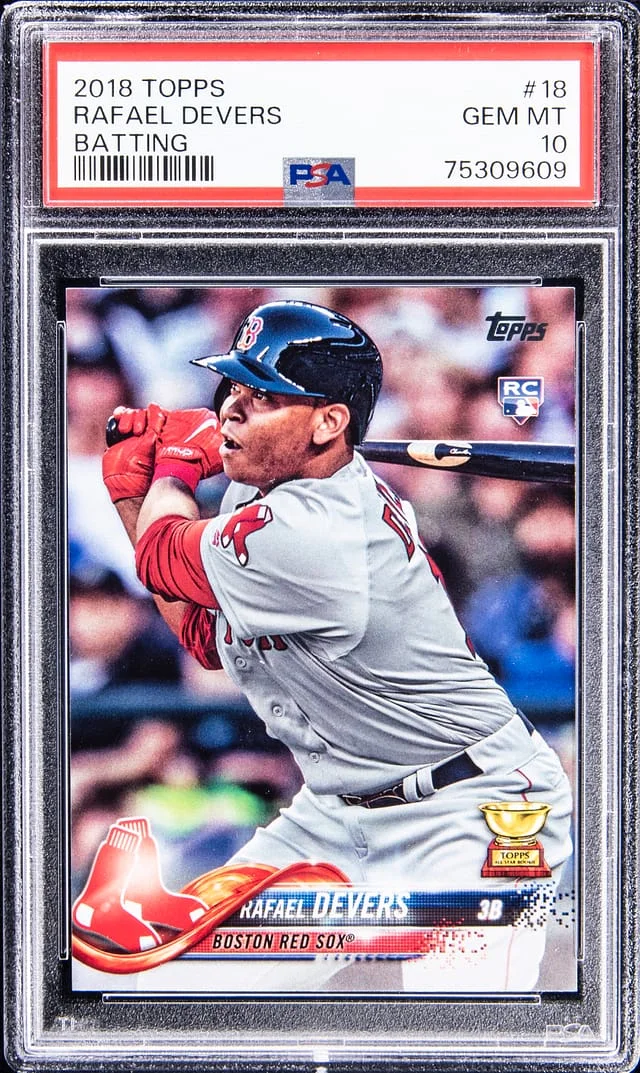 2018 Topps Rafael Devers Batting #18 card image