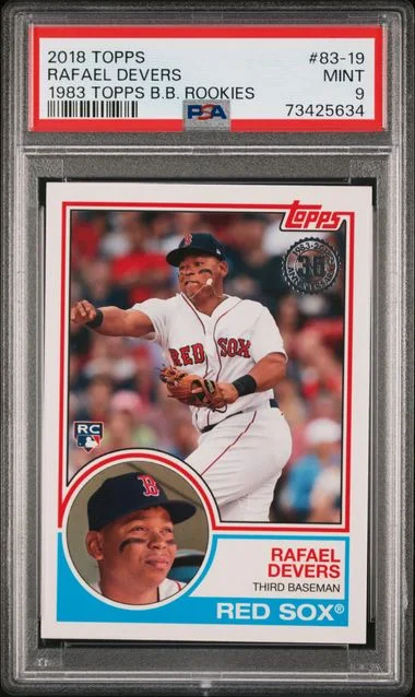 2018 Topps Rafael Devers 1983 Topps Baseball Rookies #83-19 card image