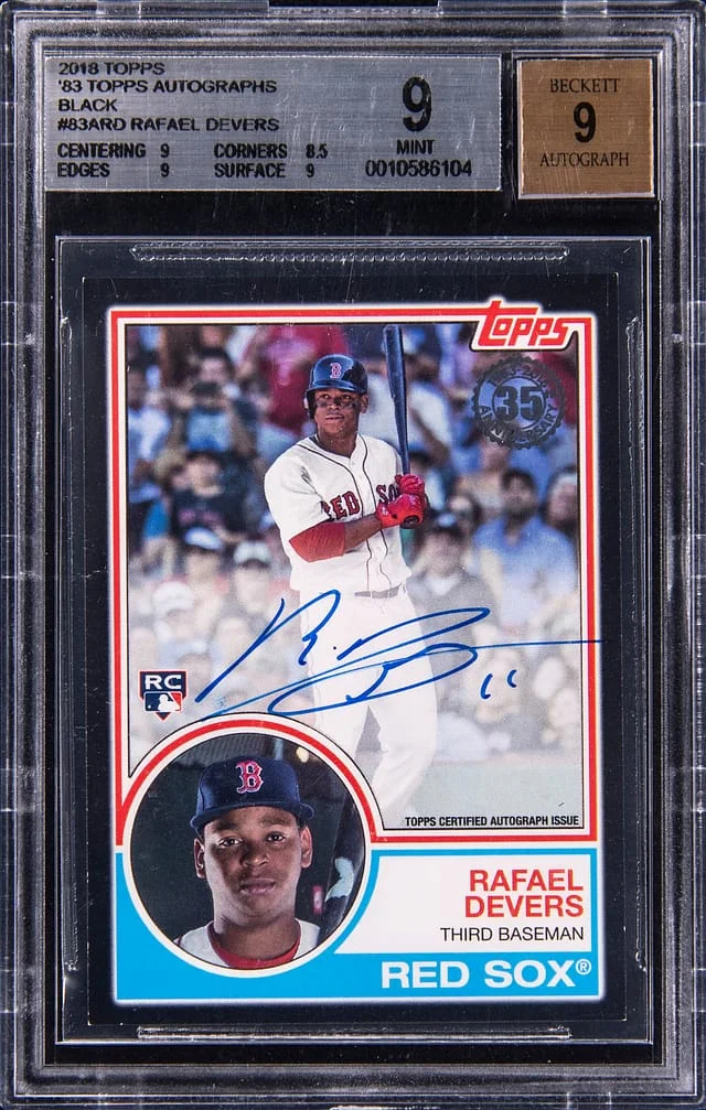 2018 Topps Rafael Devers 83 Autographs Black #83A-RD card image